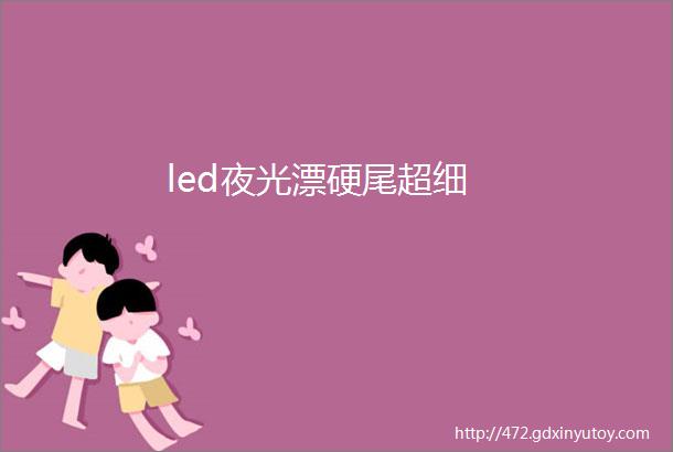 led夜光漂硬尾超细