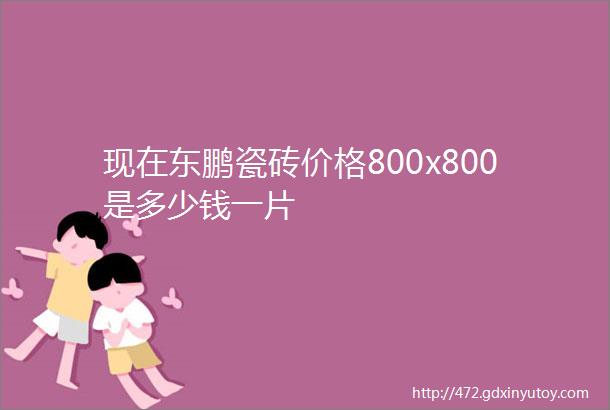 现在东鹏瓷砖价格800x800是多少钱一片