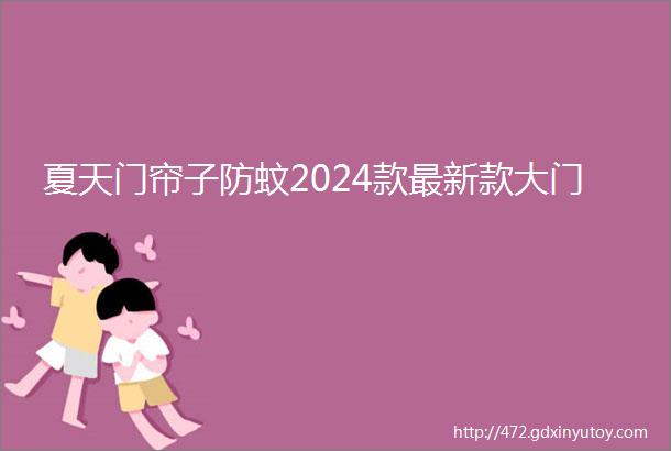 夏天门帘子防蚊2024款最新款大门