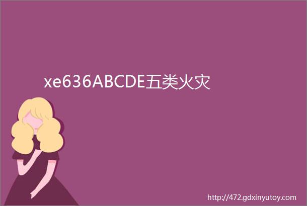 xe636ABCDE五类火灾