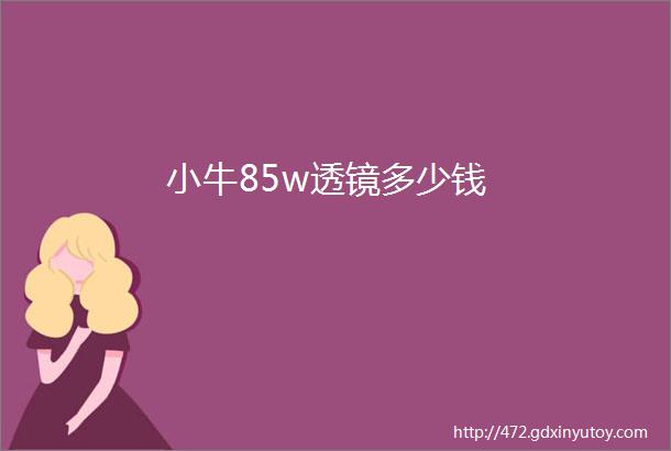 小牛85w透镜多少钱