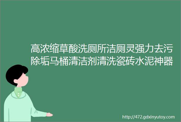 高浓缩草酸洗厕所洁厕灵强力去污除垢马桶清洁剂清洗瓷砖水泥神器