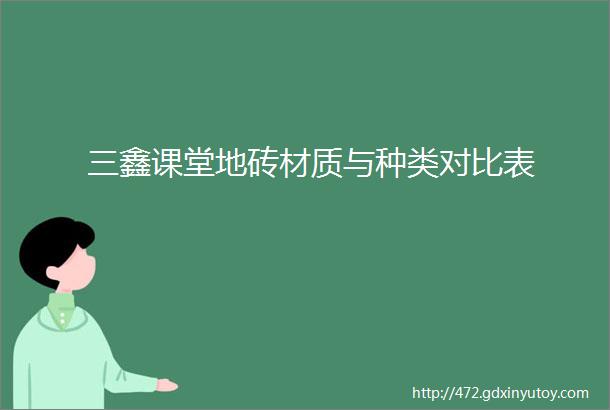 三鑫课堂地砖材质与种类对比表