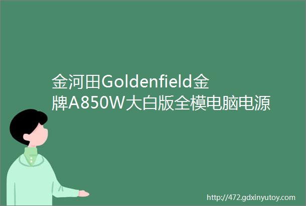 金河田Goldenfield金牌A850W大白版全模电脑电源日