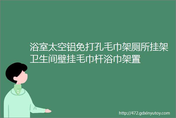 浴室太空铝免打孔毛巾架厕所挂架卫生间壁挂毛巾杆浴巾架置