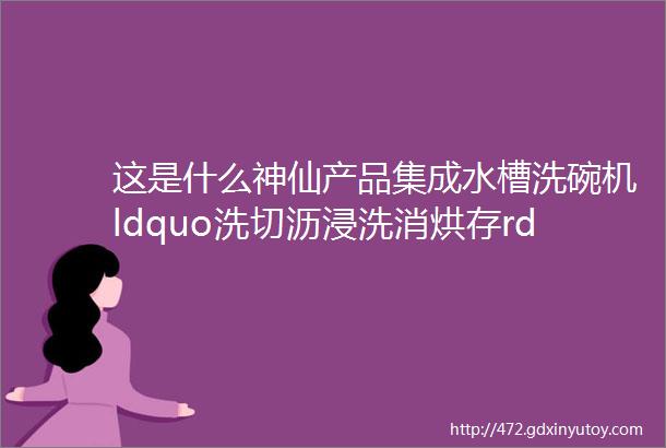 这是什么神仙产品集成水槽洗碗机ldquo洗切沥浸洗消烘存rdquo一体太香了