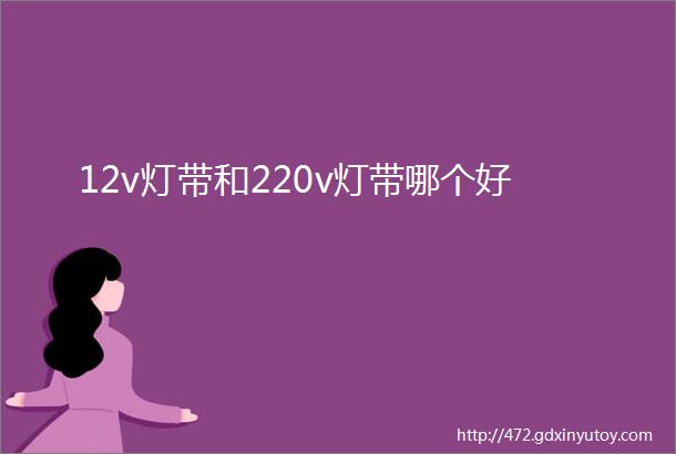 12v灯带和220v灯带哪个好