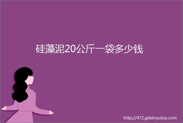 硅藻泥20公斤一袋多少钱