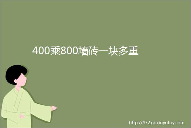 400乘800墙砖一块多重