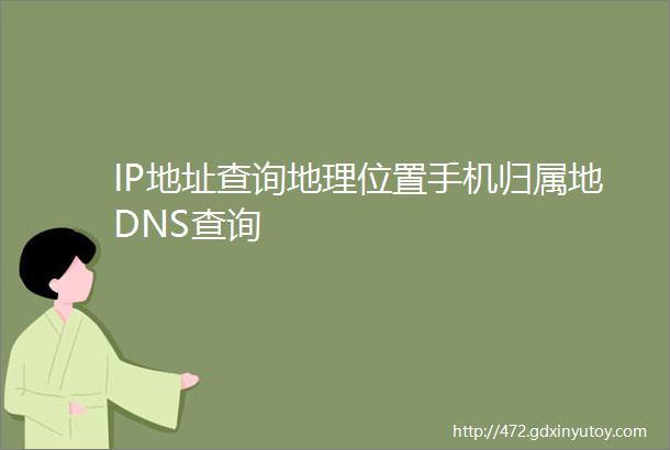 IP地址查询地理位置手机归属地DNS查询