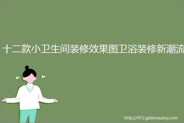 十二款小卫生间装修效果图卫浴装修新潮流