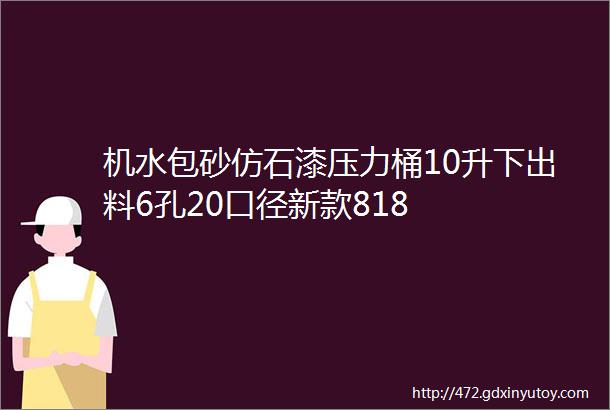 机水包砂仿石漆压力桶10升下出料6孔20口径新款818