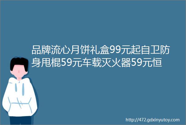 品牌流心月饼礼盒99元起自卫防身甩棍59元车载灭火器59元恒都牛腩块500g599元