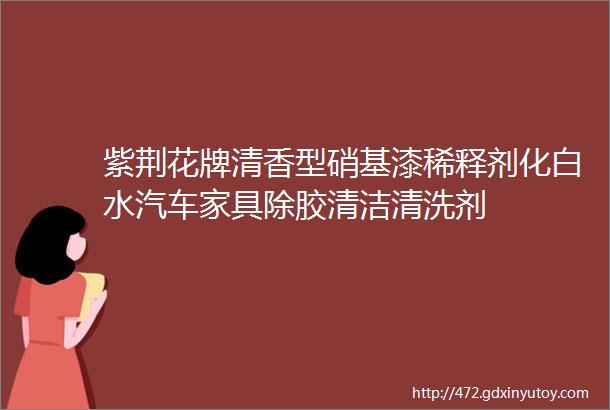 紫荆花牌清香型硝基漆稀释剂化白水汽车家具除胶清洁清洗剂