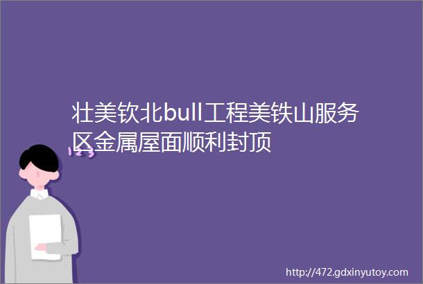 壮美钦北bull工程美铁山服务区金属屋面顺利封顶