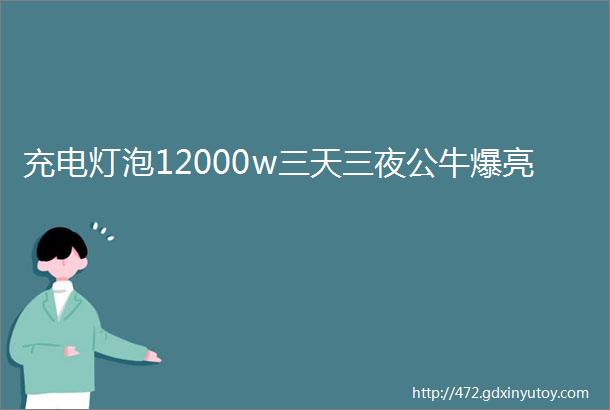 充电灯泡12000w三天三夜公牛爆亮